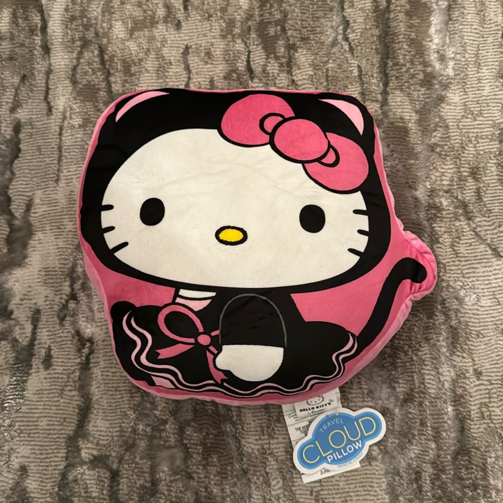 Hello Kitty Halloween black cat costume pillow NWT